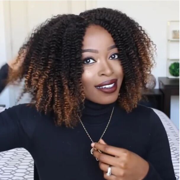 Wig short curly hair explosion head small curly wig wig Wig short curly hair explosion head small curly wig wig